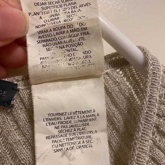 A/X Armani Exchange Silver Layered Chevron Vest S - Picture 5 of 9